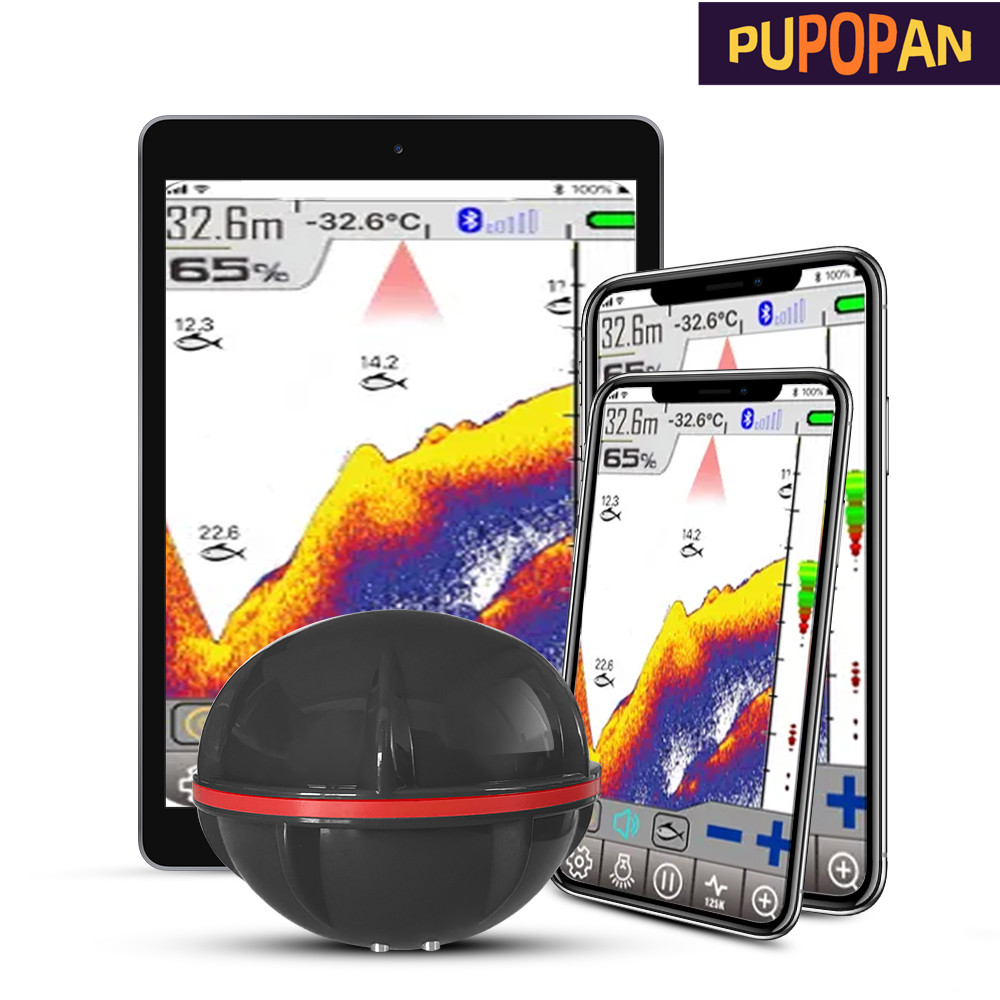 Chirp Sonar Fish Finder - PuPoPan Wireless Bluetooth Smart Sonar Fish