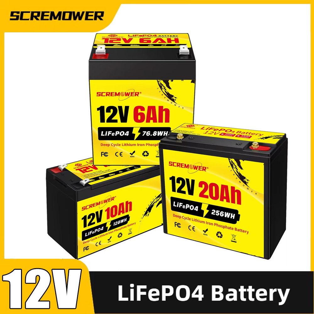 Fish Finder Battery 12V - 12V LiFePO4 Battery 6Ah 10Ah 12Ah