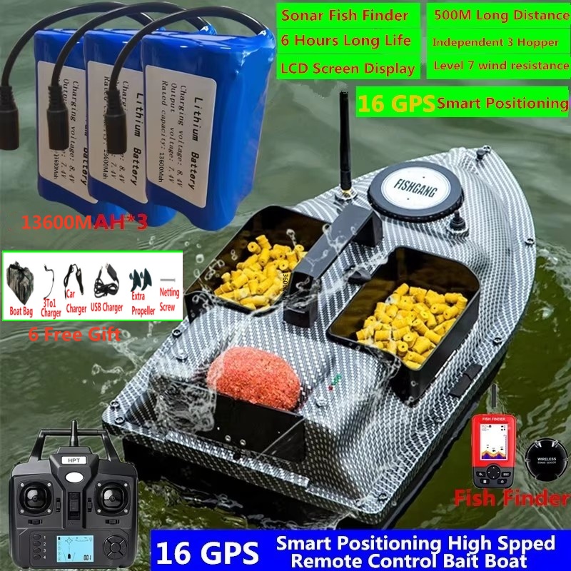Chirp Sonar Fish Finder - 16 GPS Return Nesting Sonar Fish
