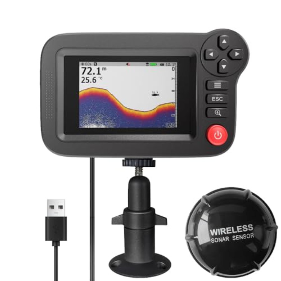 Fish Finder Kayak Portable - Handheld Fish Finder for kayak fishing:
