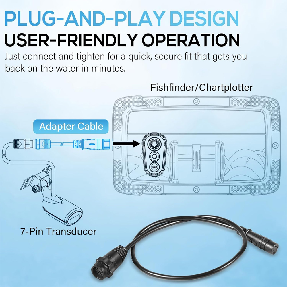 Fish Finder Lowrance Hook - 000-14068-001 7-Pin Transducer to Fishfinder and