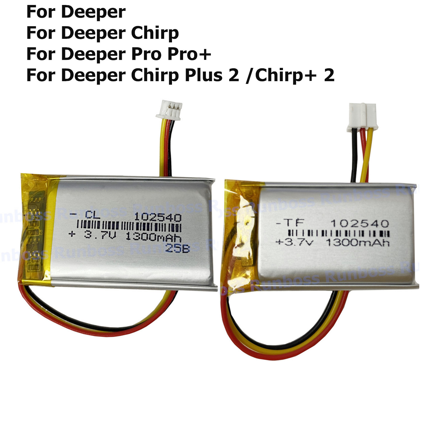 Chirp Sonar Fish Finder - 3.7V 1300mAh Battery For Deeper Chirp