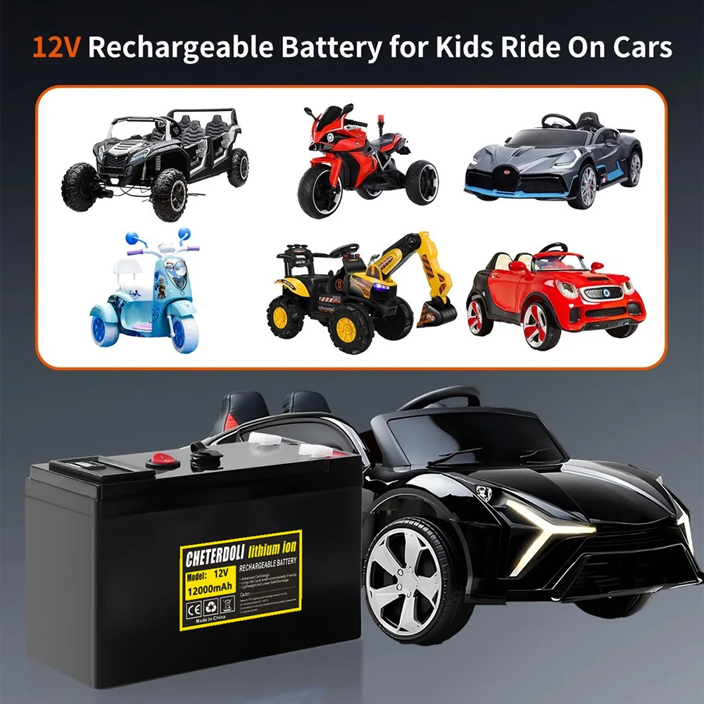 Fish Finder Kayak Portable - Portable 12V 12Ah Rechargeable Li-ion Battery