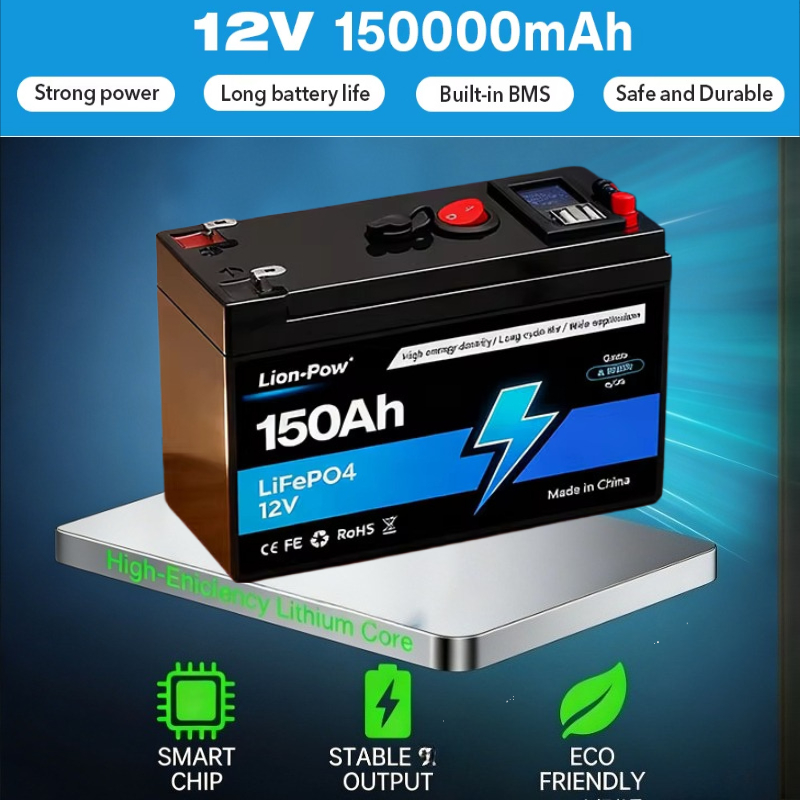 Fish Finder Battery 12V - 12V 150Ah LiFePO4 Rechargeable Lithium Battery