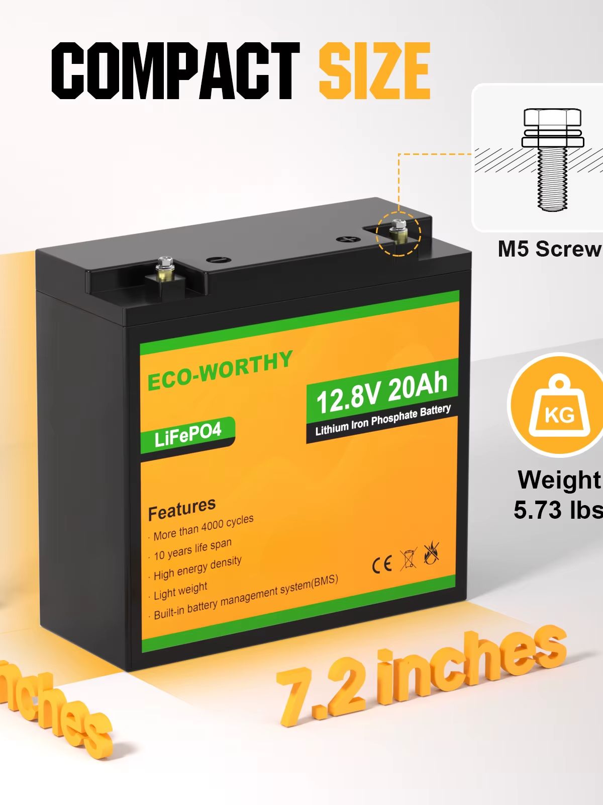 ECO-WORTHY 2 Pack 12V 20Ah Lit - Fish Finder Battery 12V ulasan dan harga