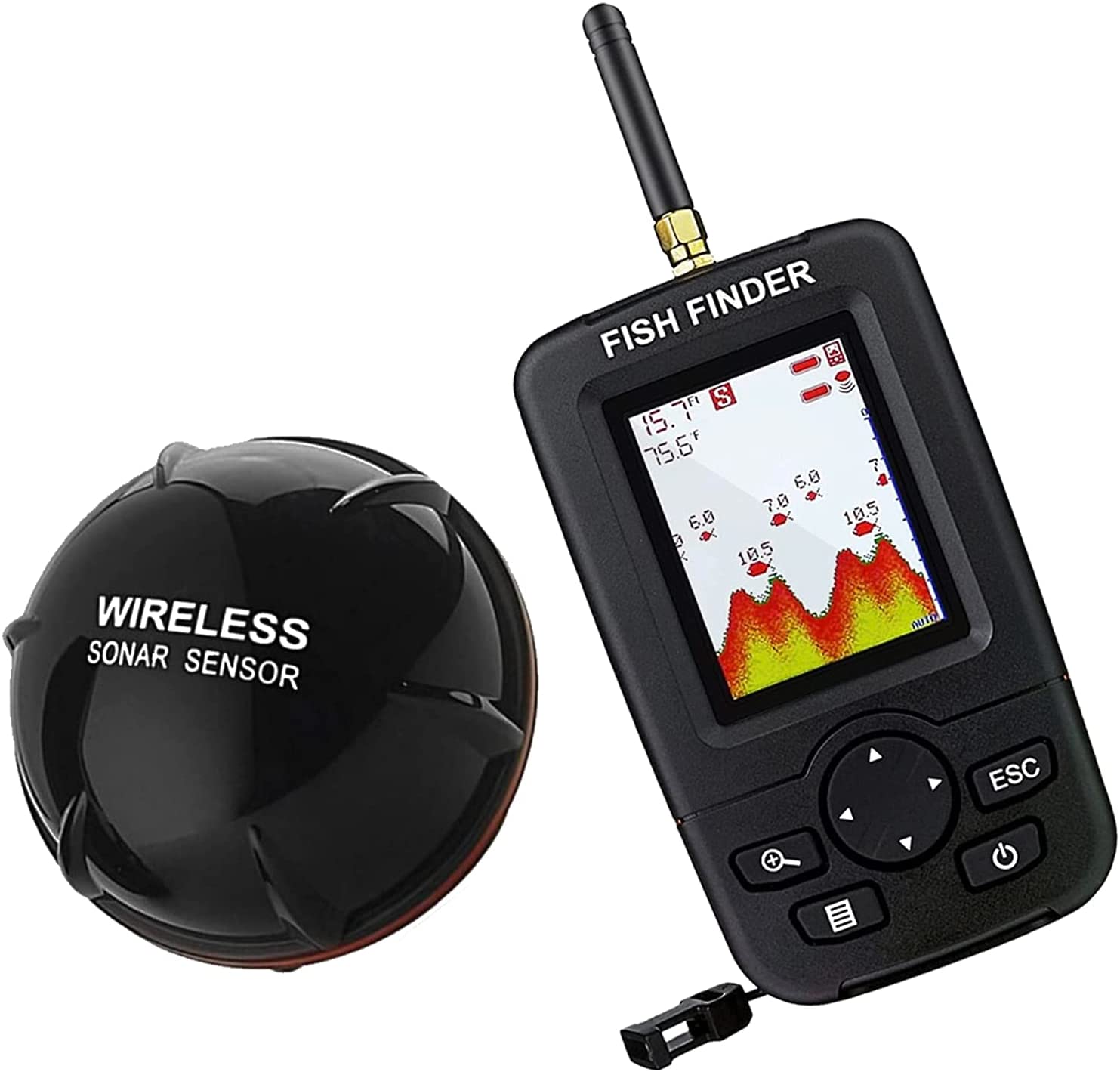 Wireless Sonar Fishing Alert F - Chirp Sonar Fish Finder ulasan dan harga