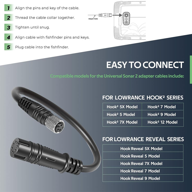 Fish Finders Adapter Cable 185 - Fish Finder Lowrance Hook ulasan dan harga
